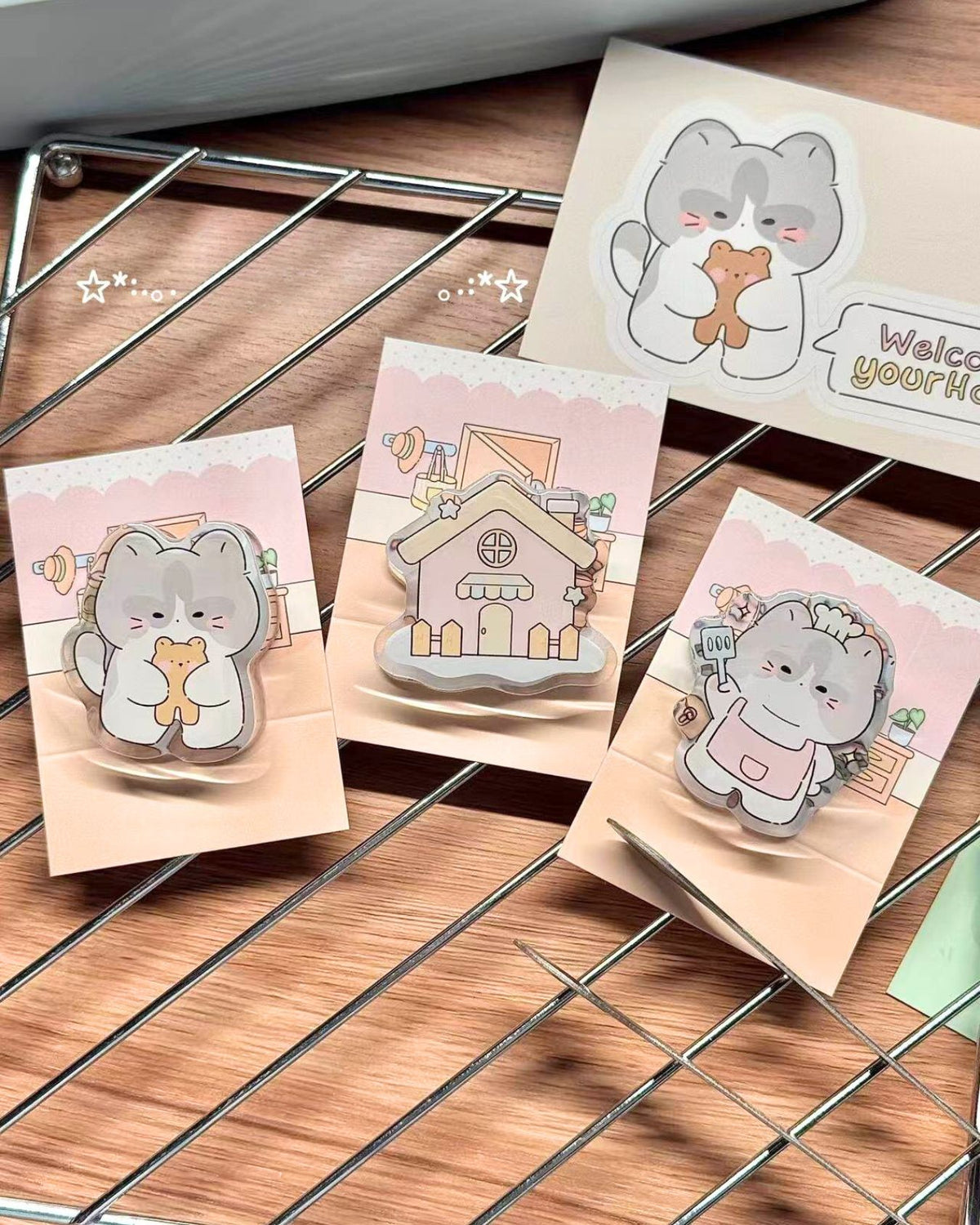 Brey's Home Acrylic PP Memo Clip Set