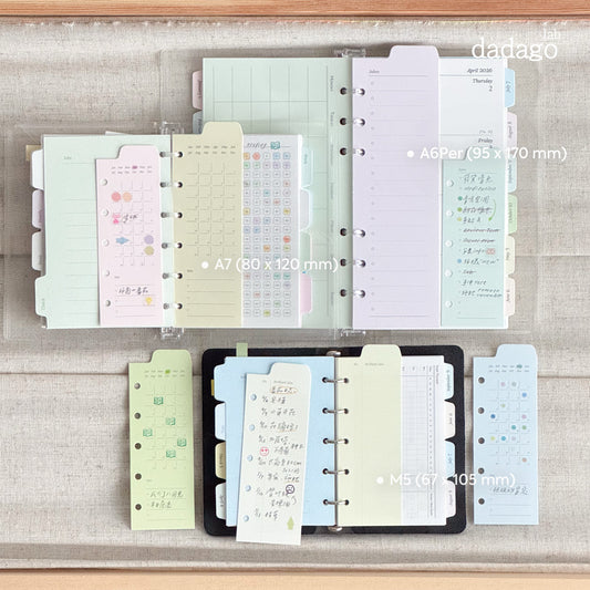 Peeking Views Half-Page Index Divider Set, M5/A7/A6