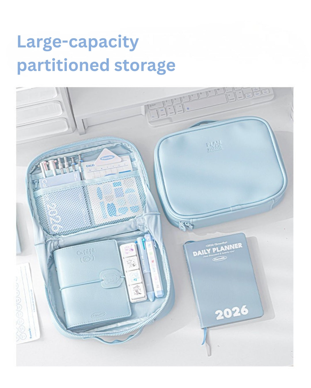 Journal Transit Aesthetic L-Shaped Stationery Pouch