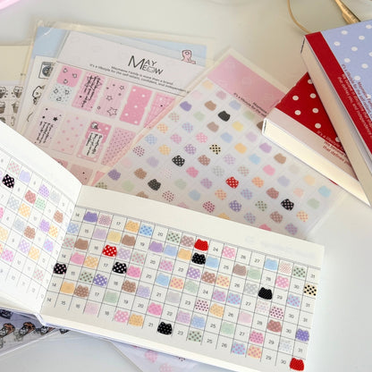 "Pat the Cat Head" Cute Kitty-Shaped Mini Highlight Stickers