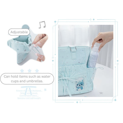 Starry Ribbon Aesthetic Canvas Tote Bag