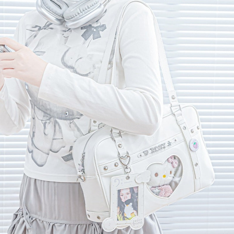 Cyber-Chic Crossbody Shoulder Ita Bag