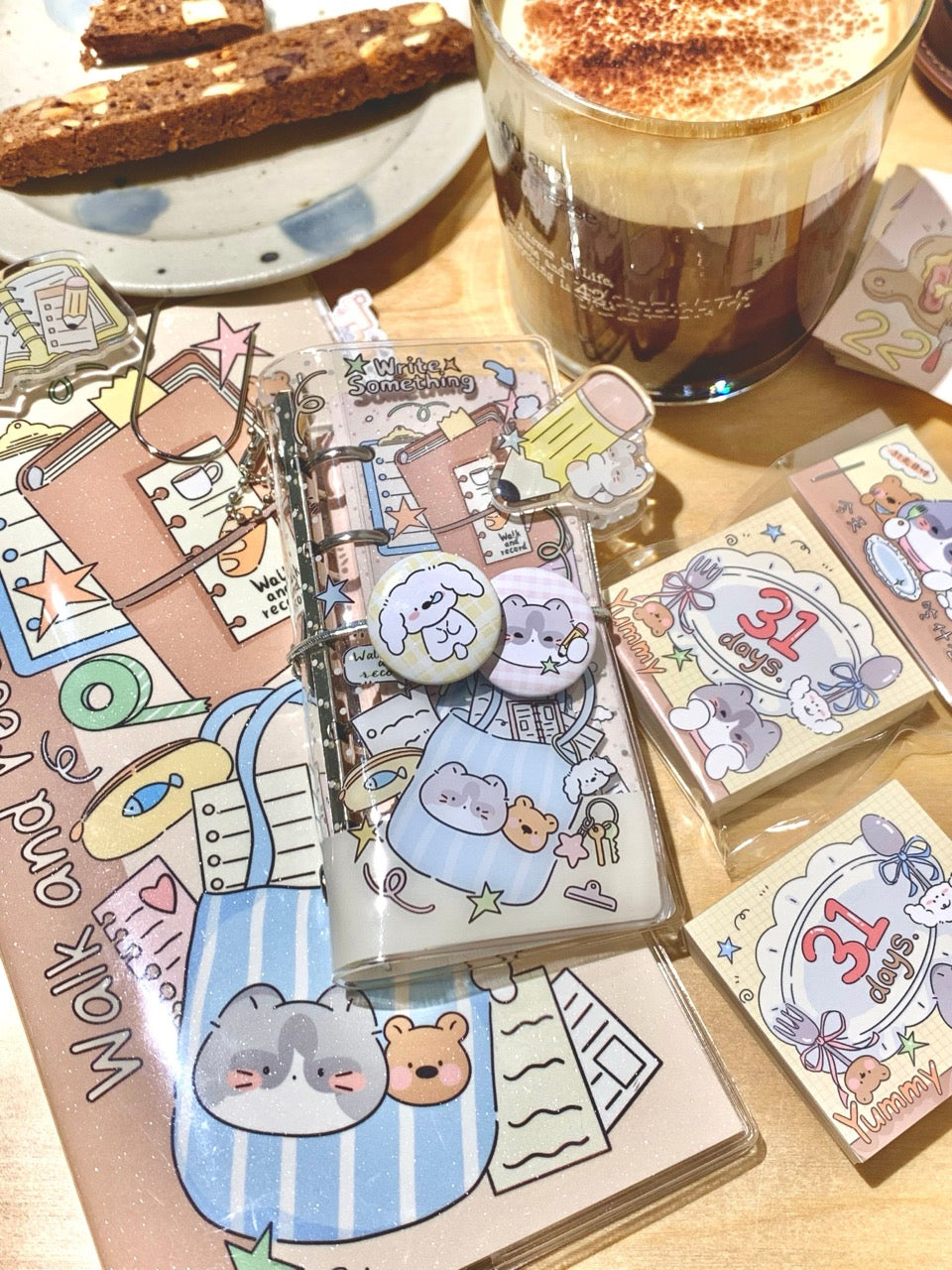 31-Day Gourmet Food Date Stickers Memo Pad