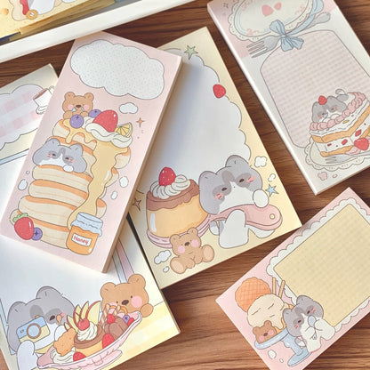 Cute Dessert Cafe Memo Pad Set