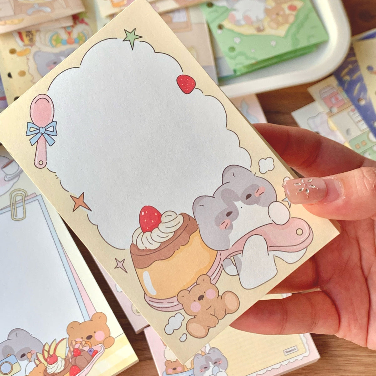 Cute Dessert Cafe Memo Pad Set
