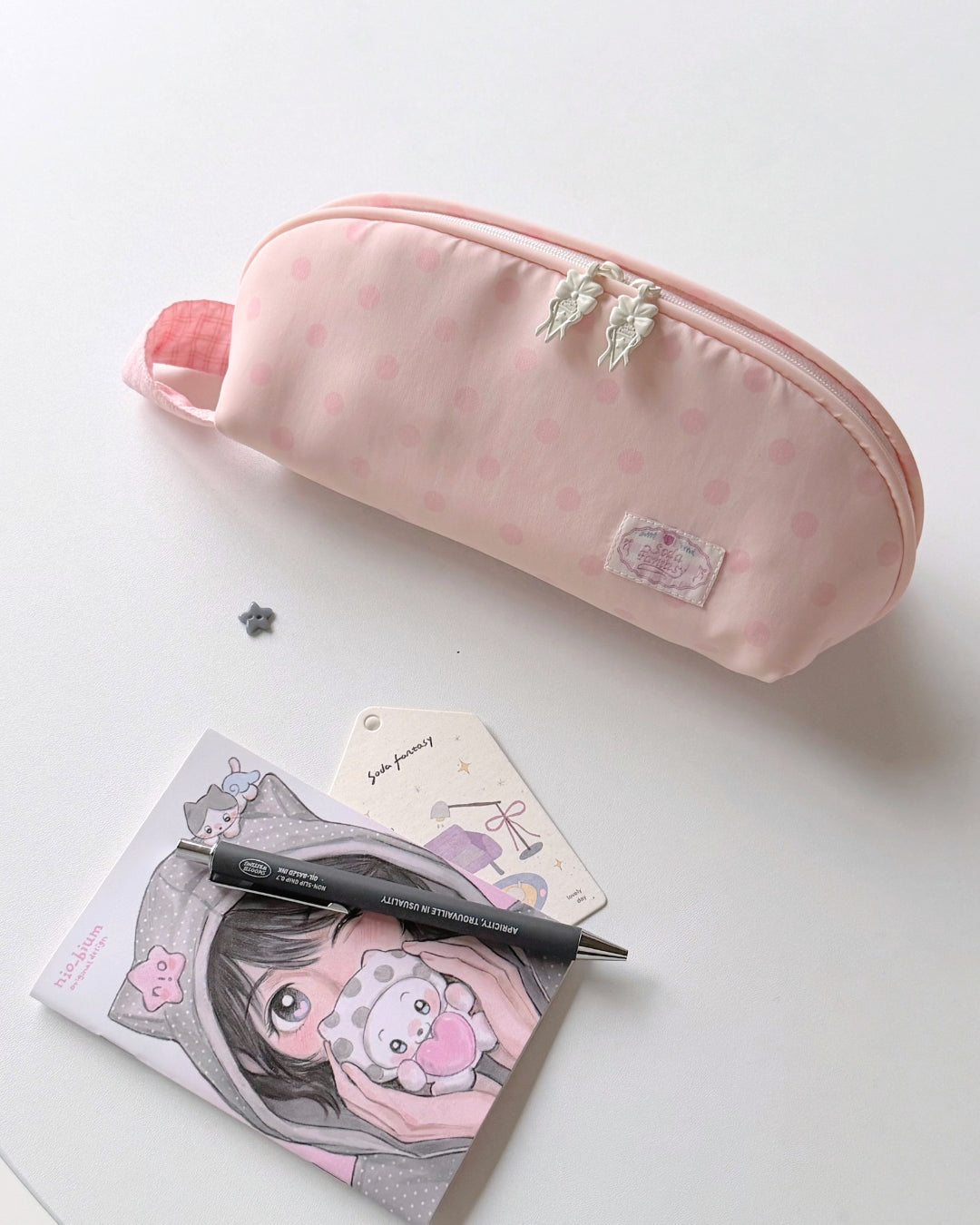 Original Pink Polka Dot Pencil Pouch