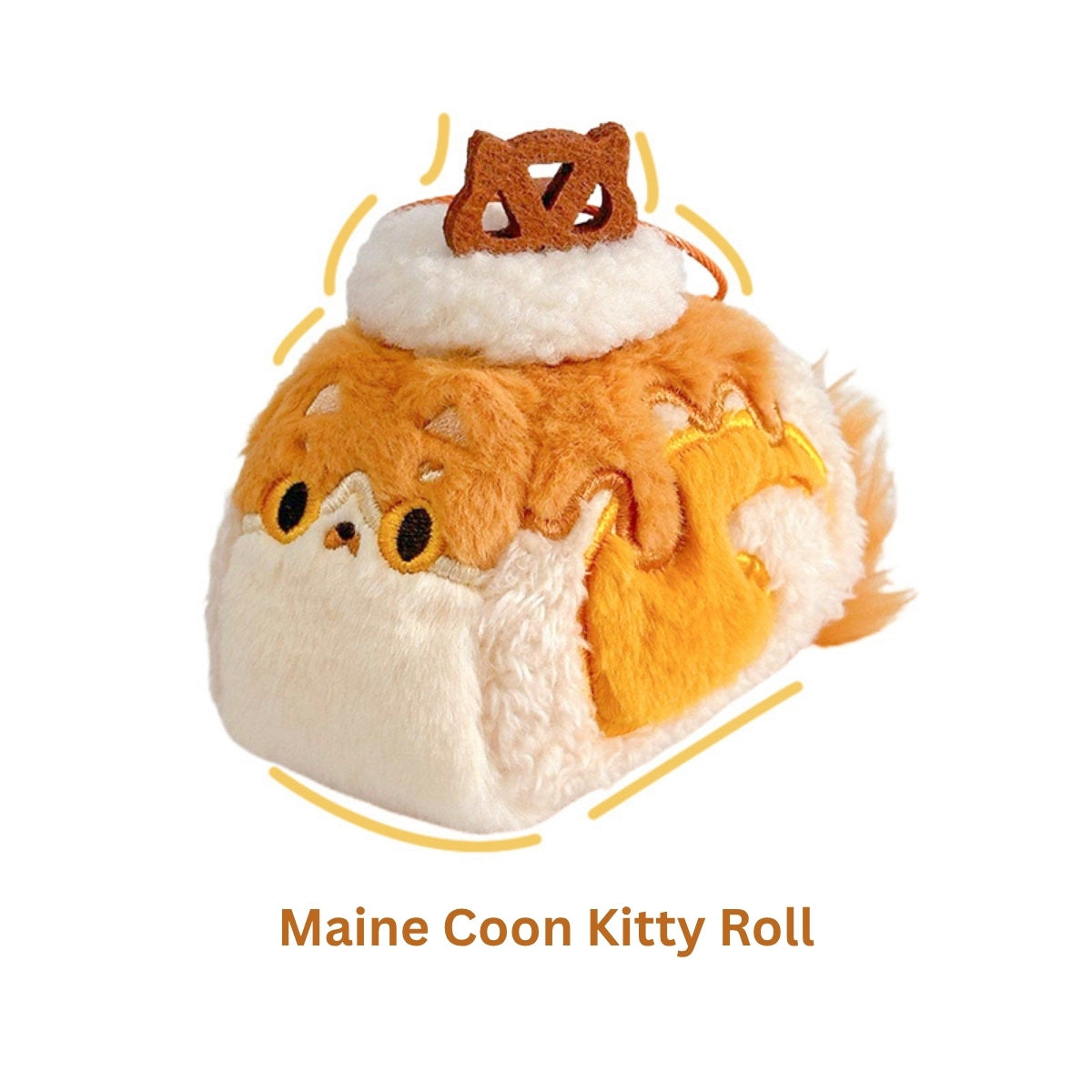 Original Creamy Swiss Roll Cat Plush Toy & Bag Charm