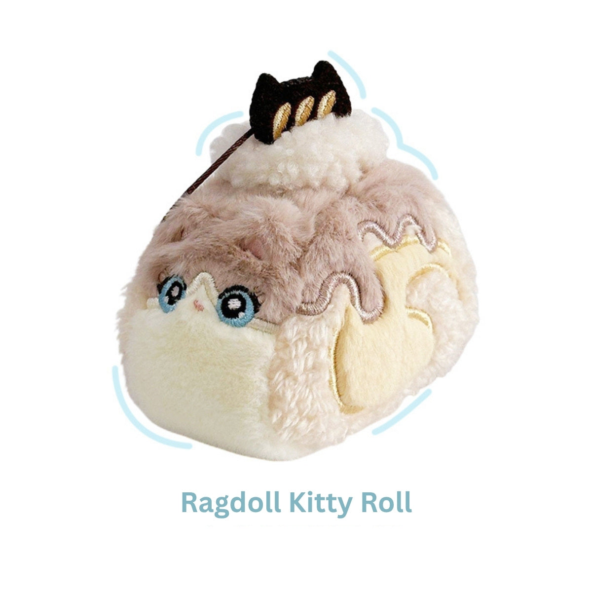 Original Creamy Swiss Roll Cat Plush Toy & Bag Charm