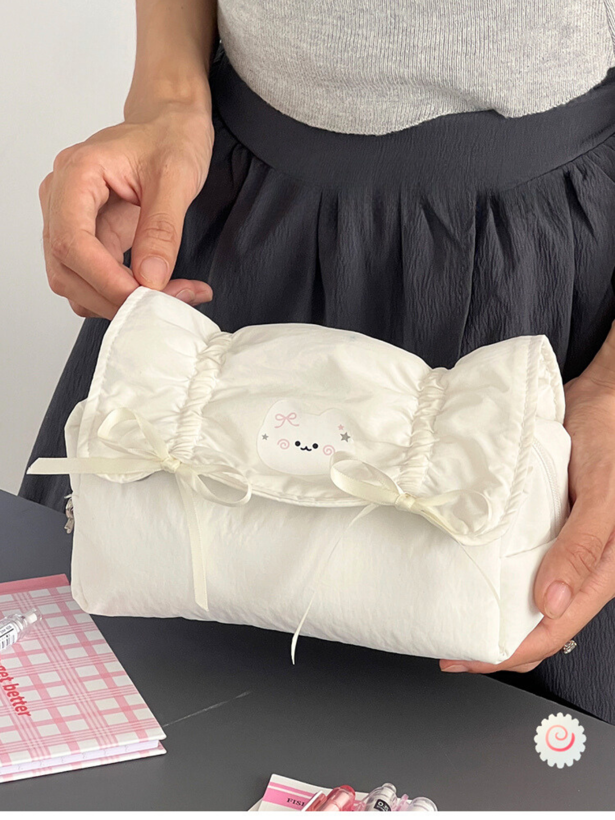 Cute Cat Bow Pencil Pouch