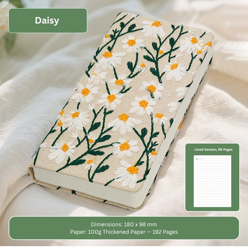 Spring Pulse A6 Floral Embroidered Handheld Notebook