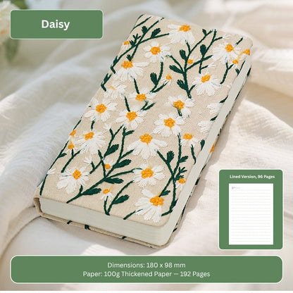 Spring Pulse A6 Floral Embroidered Handheld Notebook