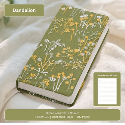 Spring Pulse A6 Floral Embroidered Handheld Notebook