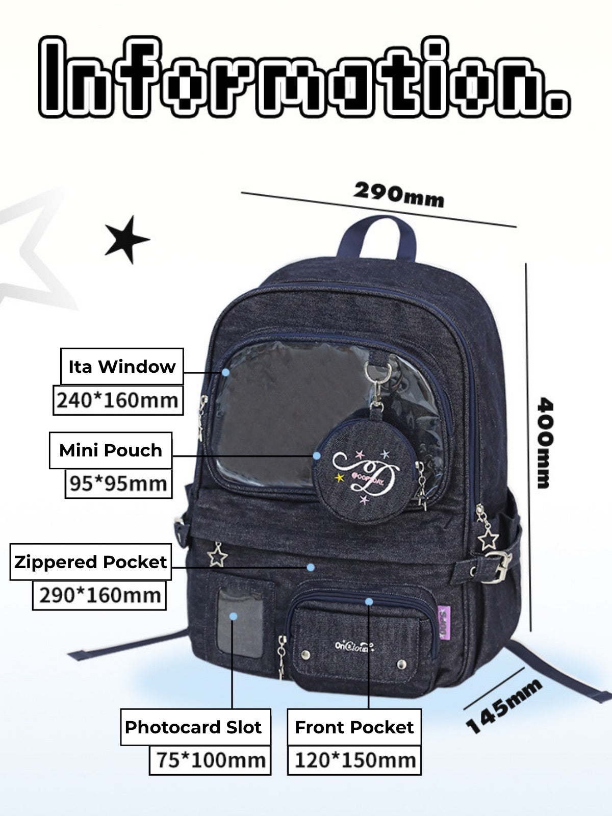 Dark Denim Ita Backpack