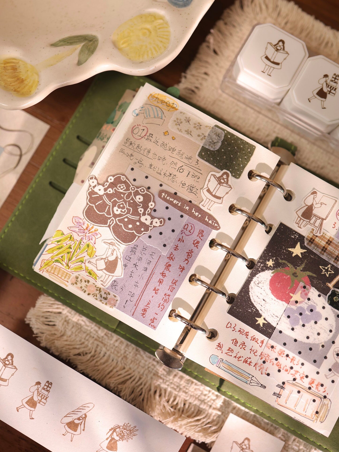 Original Cute Girl 4-in-1 Photosensitive Stamp Set