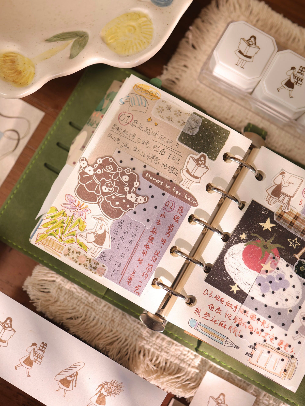 Original Cute Girl 4-in-1 Photosensitive Stamp Set