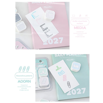 Cubelet Versatile Dual-Sided 4-in-1 Pre-Inked Stamp