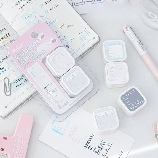 Cubelet Versatile Dual-Sided 4-in-1 Pre-Inked Stamp