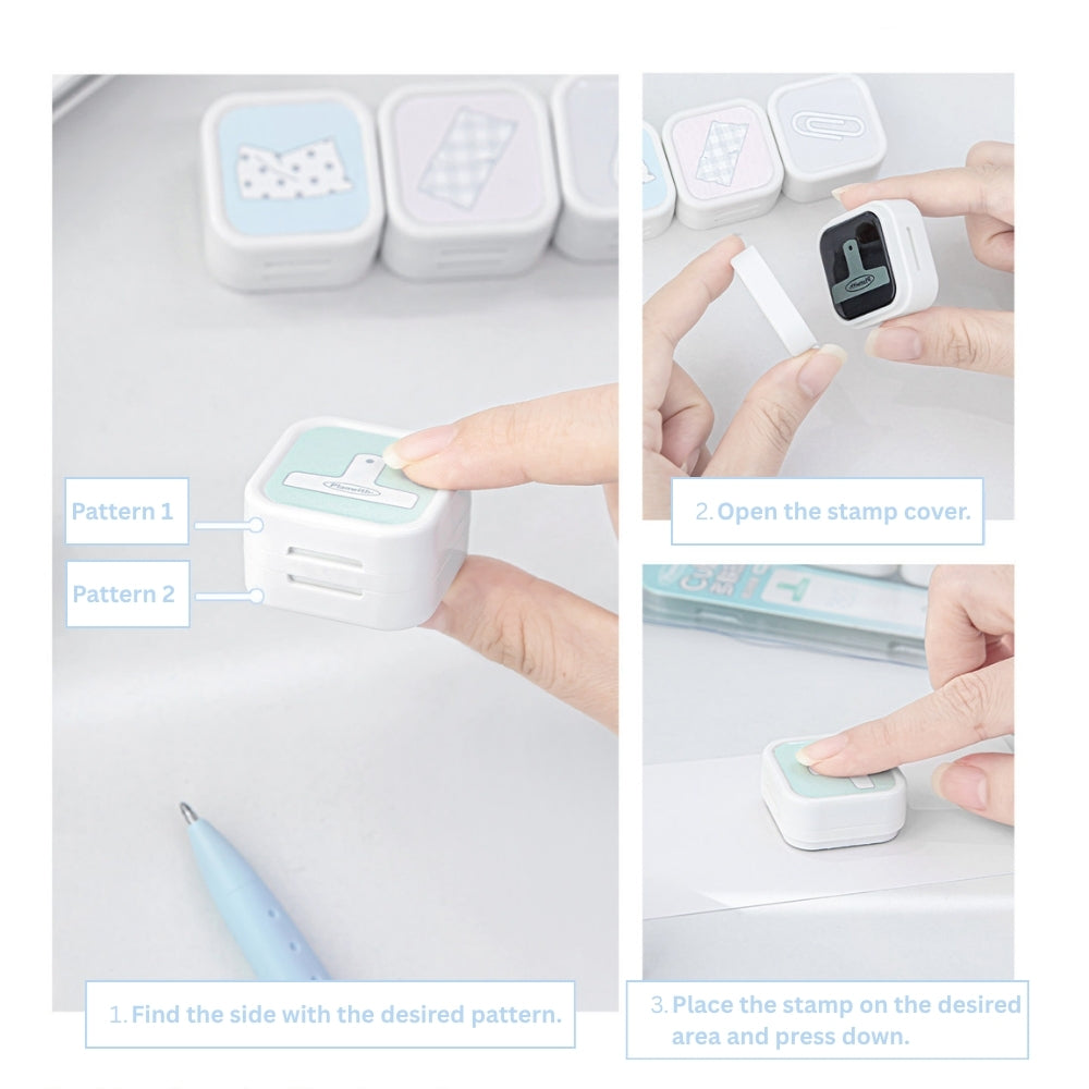 Cubelet Versatile Dual-Sided Pre-Inked Stamp