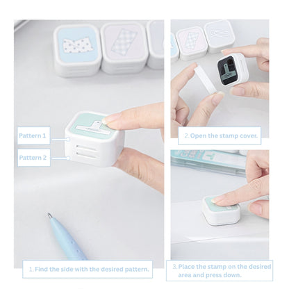 Cubelet Versatile Dual-Sided 4-in-1 Pre-Inked Stamp