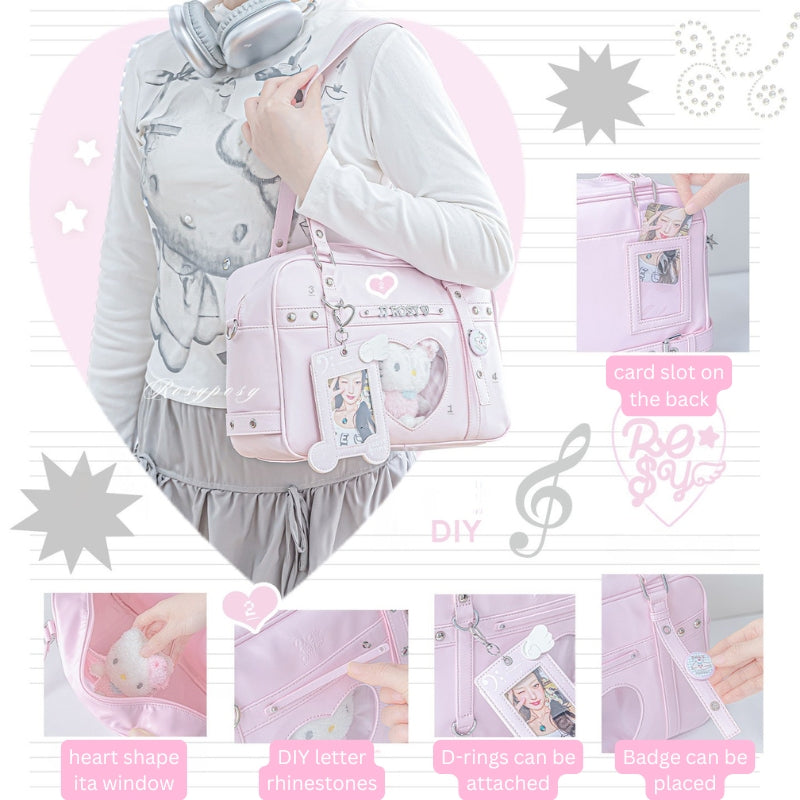Cyber-Chic Crossbody Shoulder Ita Bag