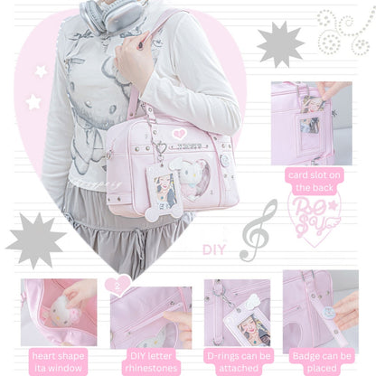 Cyber-Chic Crossbody Shoulder Ita Bag
