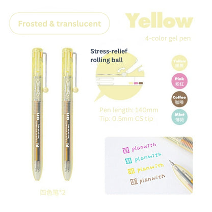 Transparent Frosted Mindflow 4-in-1 Stress-Relief Pen