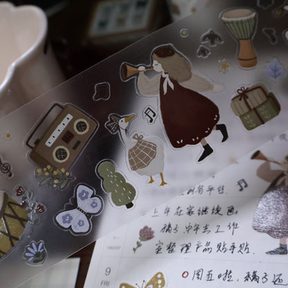 Forest Concert Die-Cut Sticker Tapes