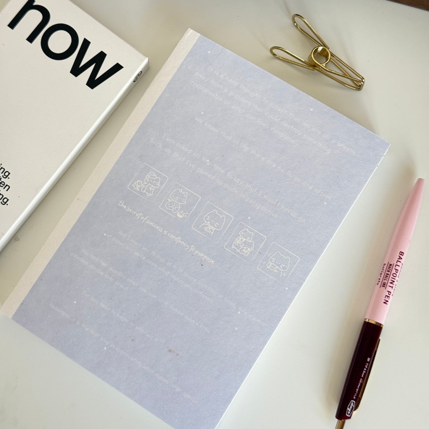 Undated Yearly Comic Cat B6 Bullet Journal Planner