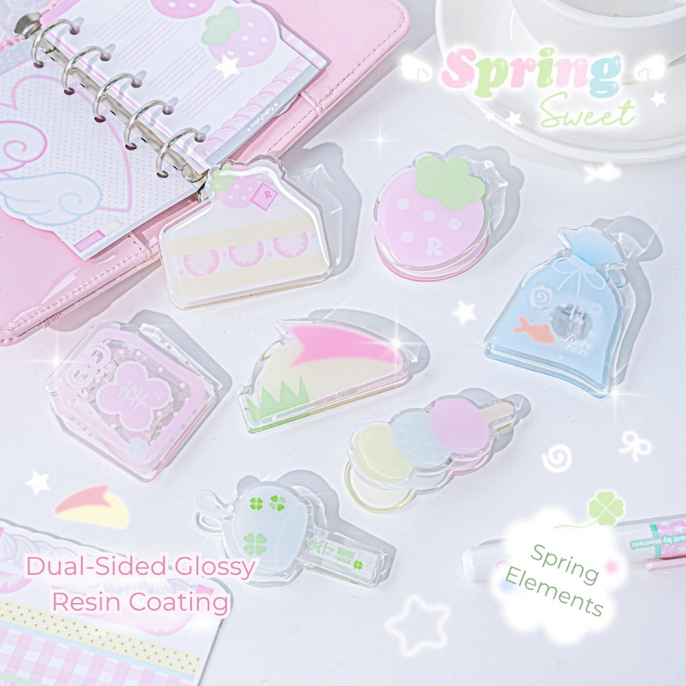 Fresh Spring Series Acrylic Cute Organizer Clips
