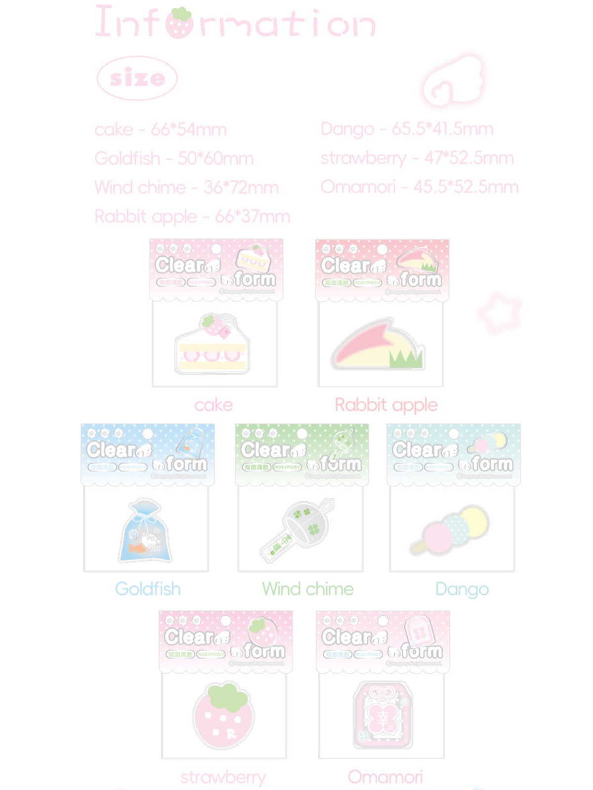 Fresh Spring Series Acrylic Cute Organizer Clips