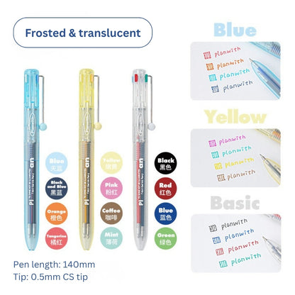 Transparent Frosted Mindflow 4-in-1 Stress-Relief Pen