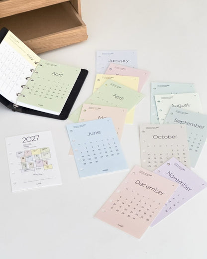 2027 Minimalist Yearly & Monthly Planner Cards