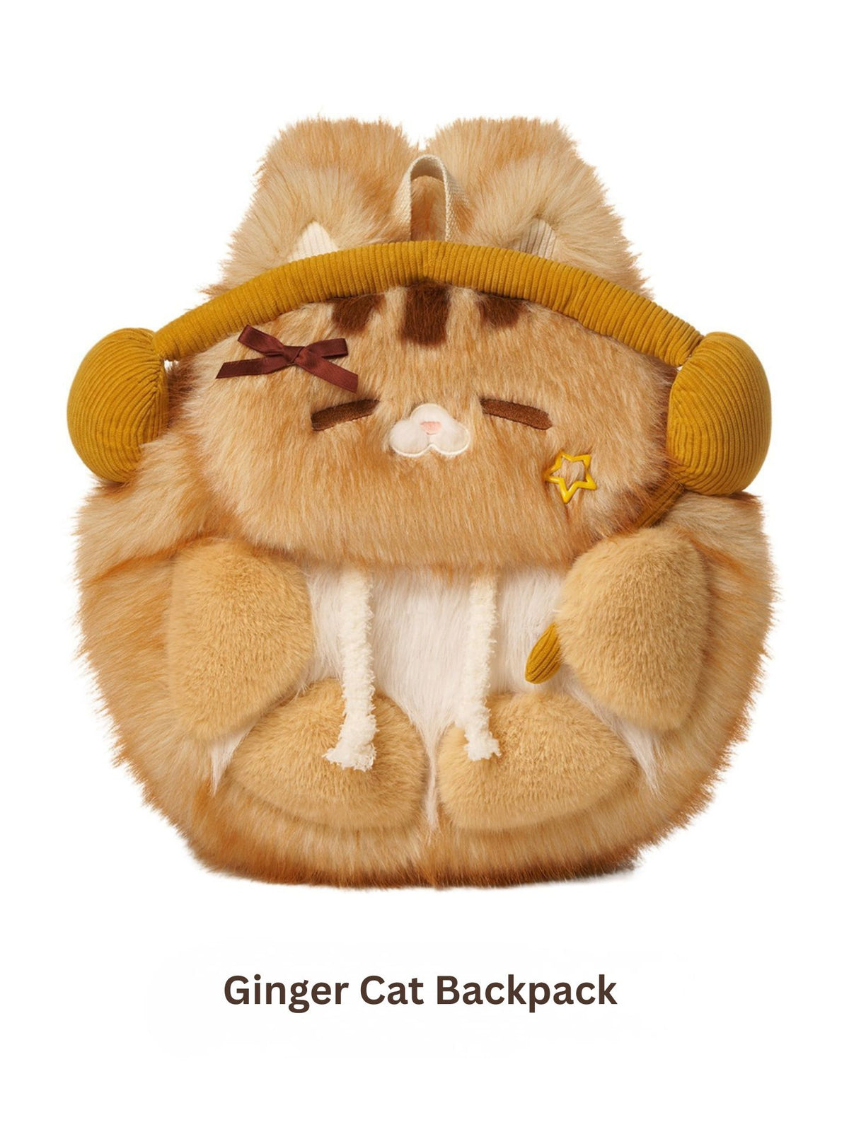 Headphone Cat Plush Backpack