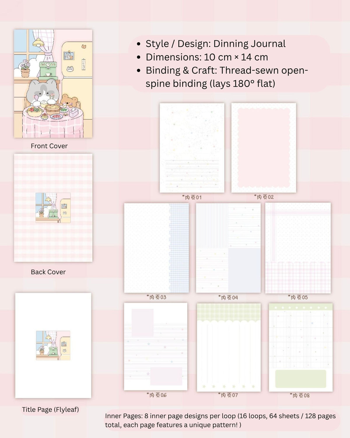 Original Little Kitty A6 Full-Color Journal