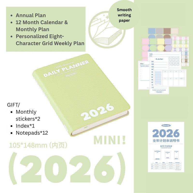 2026 Plan Smarter Daily Planner (A6 & Slim)