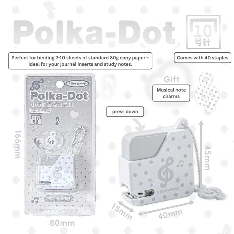 Polka-Dot Mini Stapler Charm ChicChoi