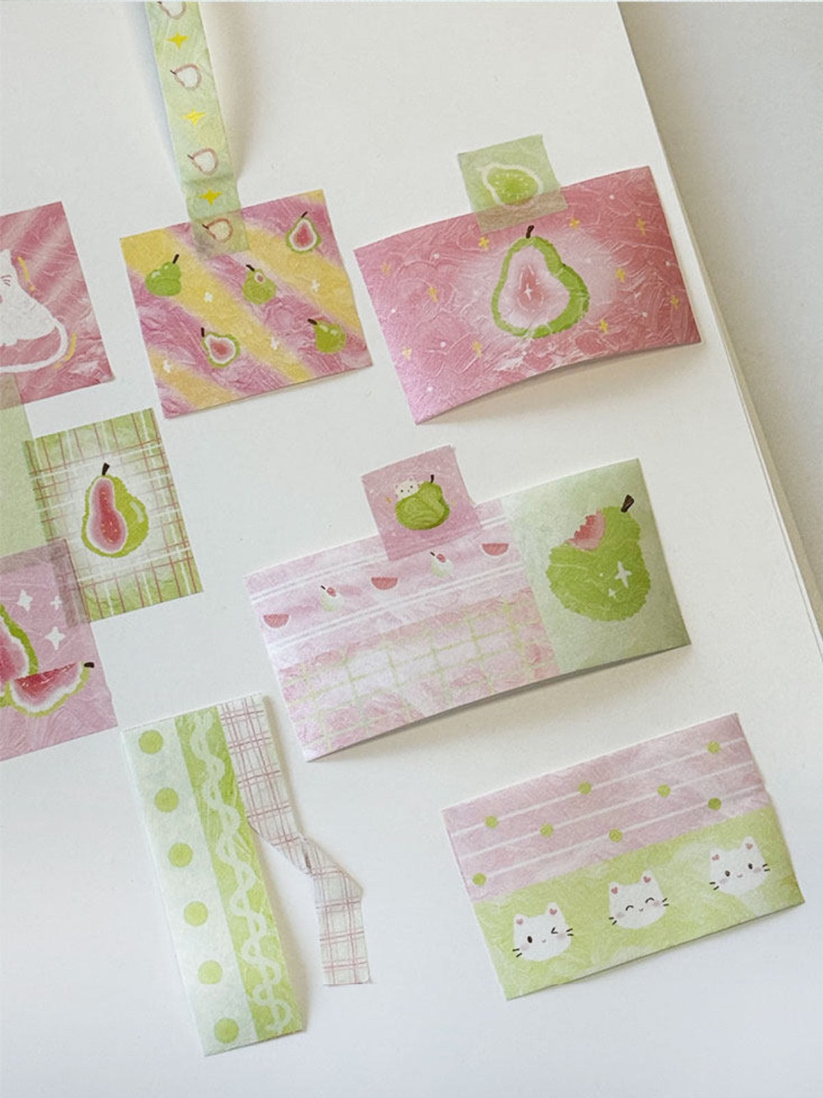 Guava & Kitten Oil Painting Washi Tape