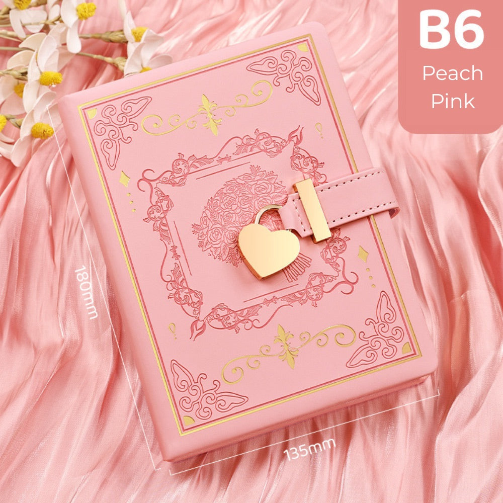 Heart Lock Journal B6 Secret Diary