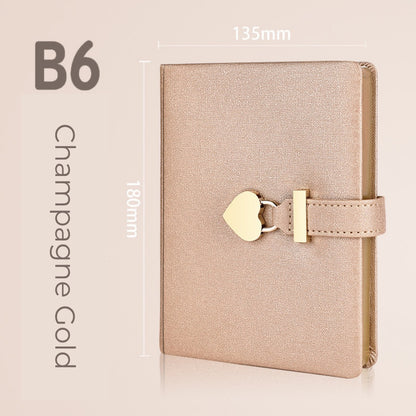 Heart Lock Journal B6 Secret Diary