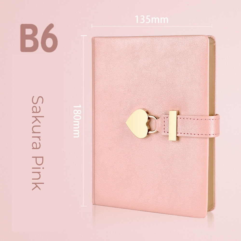 Heart Lock Journal B6 Secret Diary