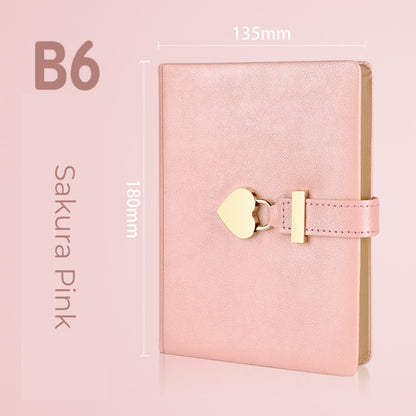 Heart Lock Journal B6 Secret Diary