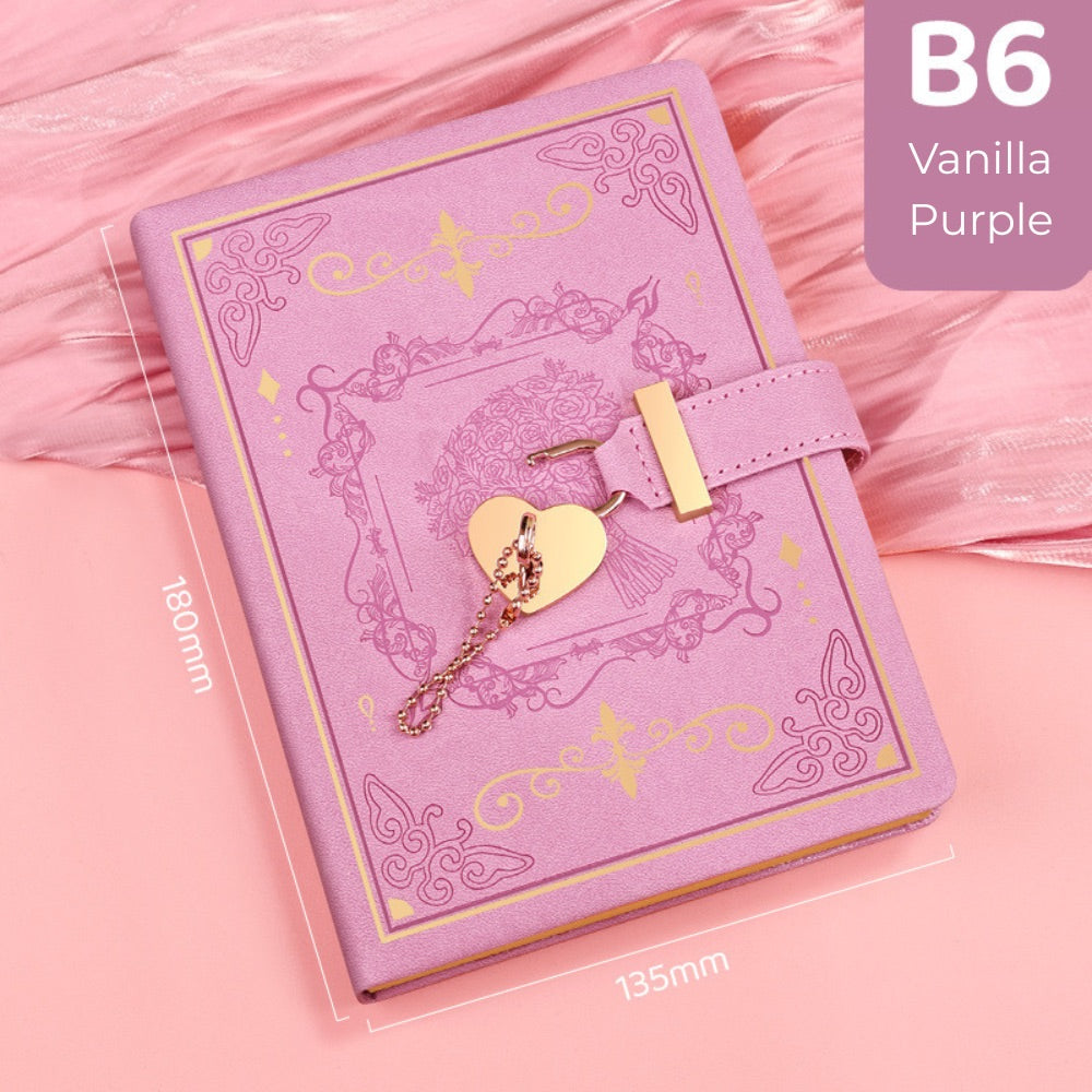 Heart Lock Journal B6 Secret Diary