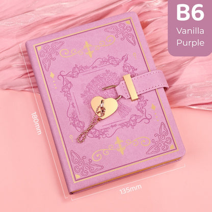 Heart Lock Journal B6 Secret Diary