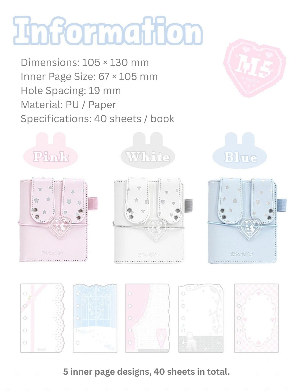 Bunny Ears M5 Binder Journal