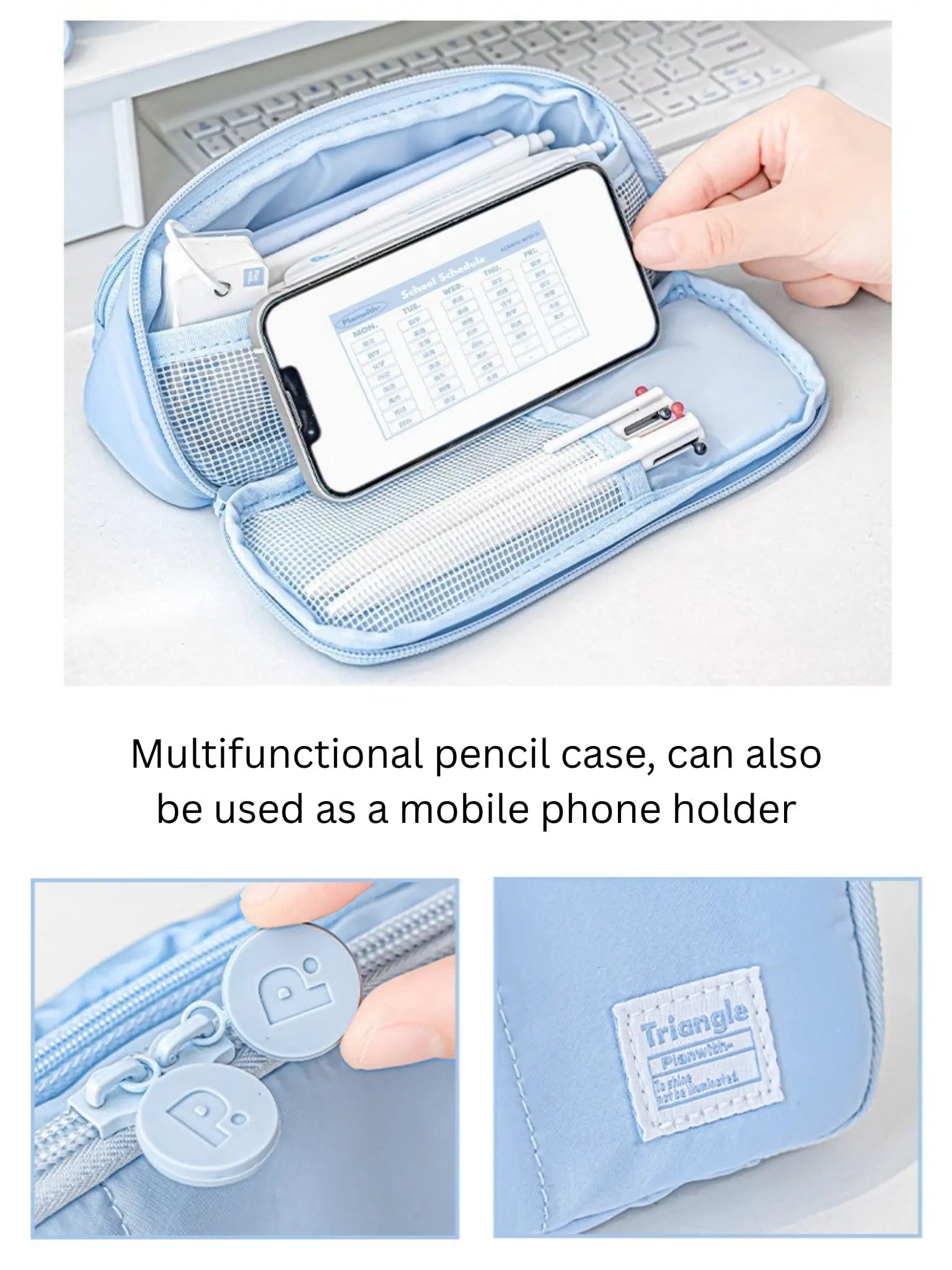 Steady Triangle Pencil Case - ChicChoi
