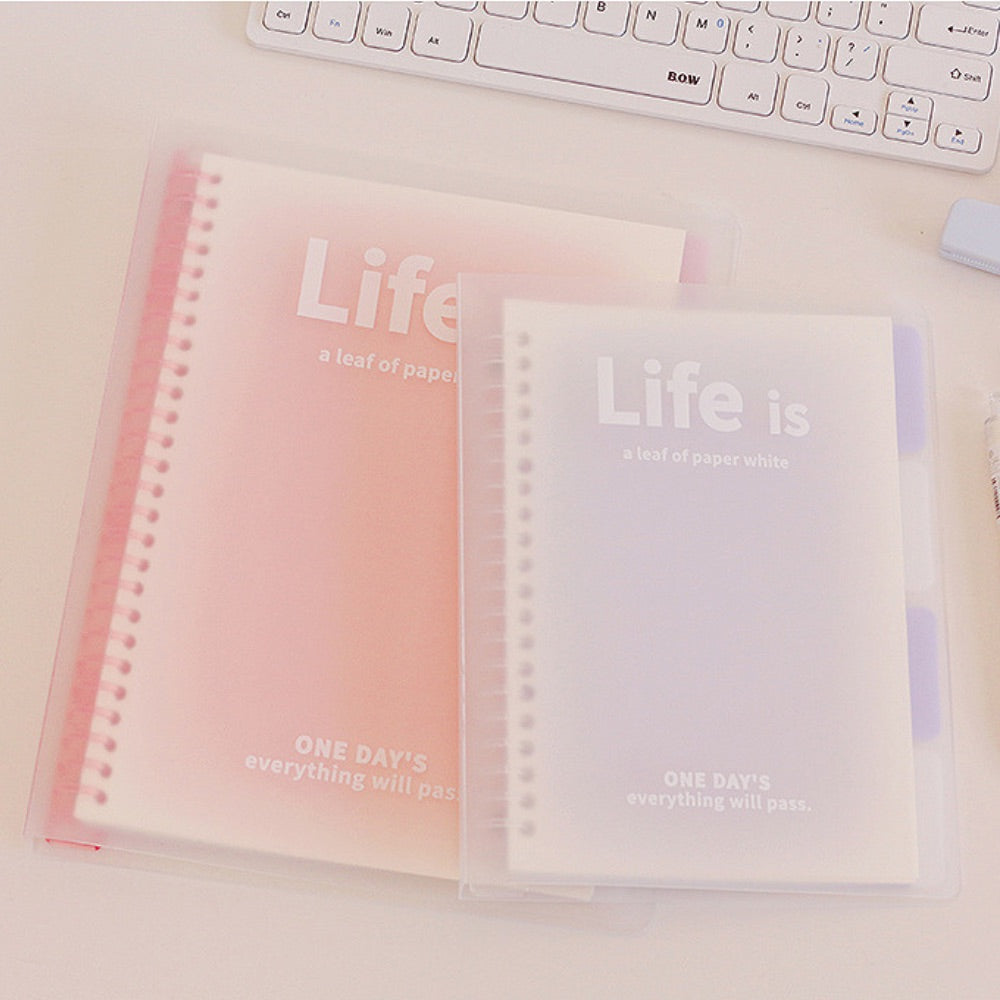 Life is Colorful Loose-Leaf Notebook, B5/A5 Lined