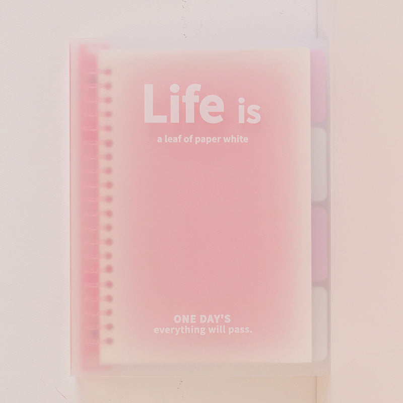 Life is Colorful Loose-Leaf Notebook, B5/A5 Lined