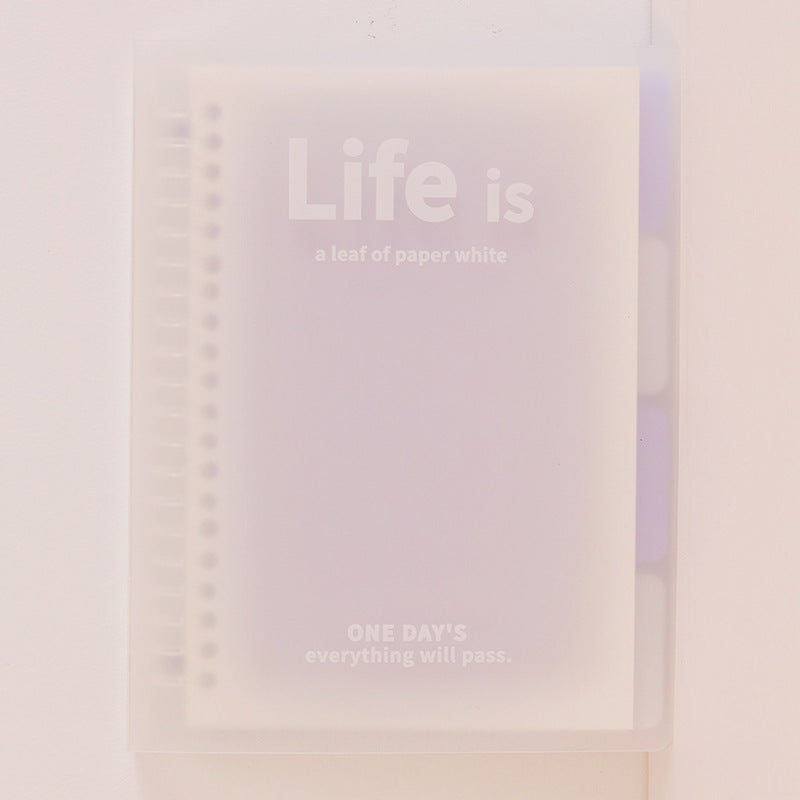 Life is Colorful Loose-Leaf Notebook, B5/A5 Lined