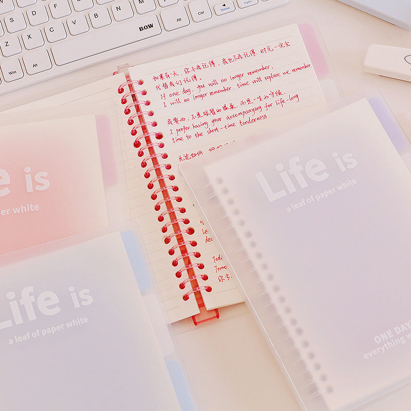 Life is Colorful Loose-Leaf Notebook, B5/A5 Lined