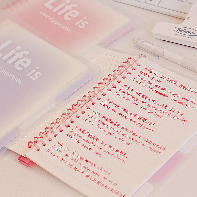 Life is Colorful Loose-Leaf Notebook, B5/A5 Lined